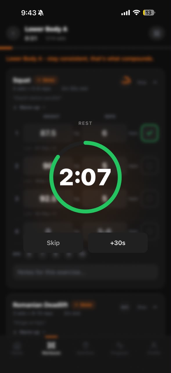 The automatic rest timer